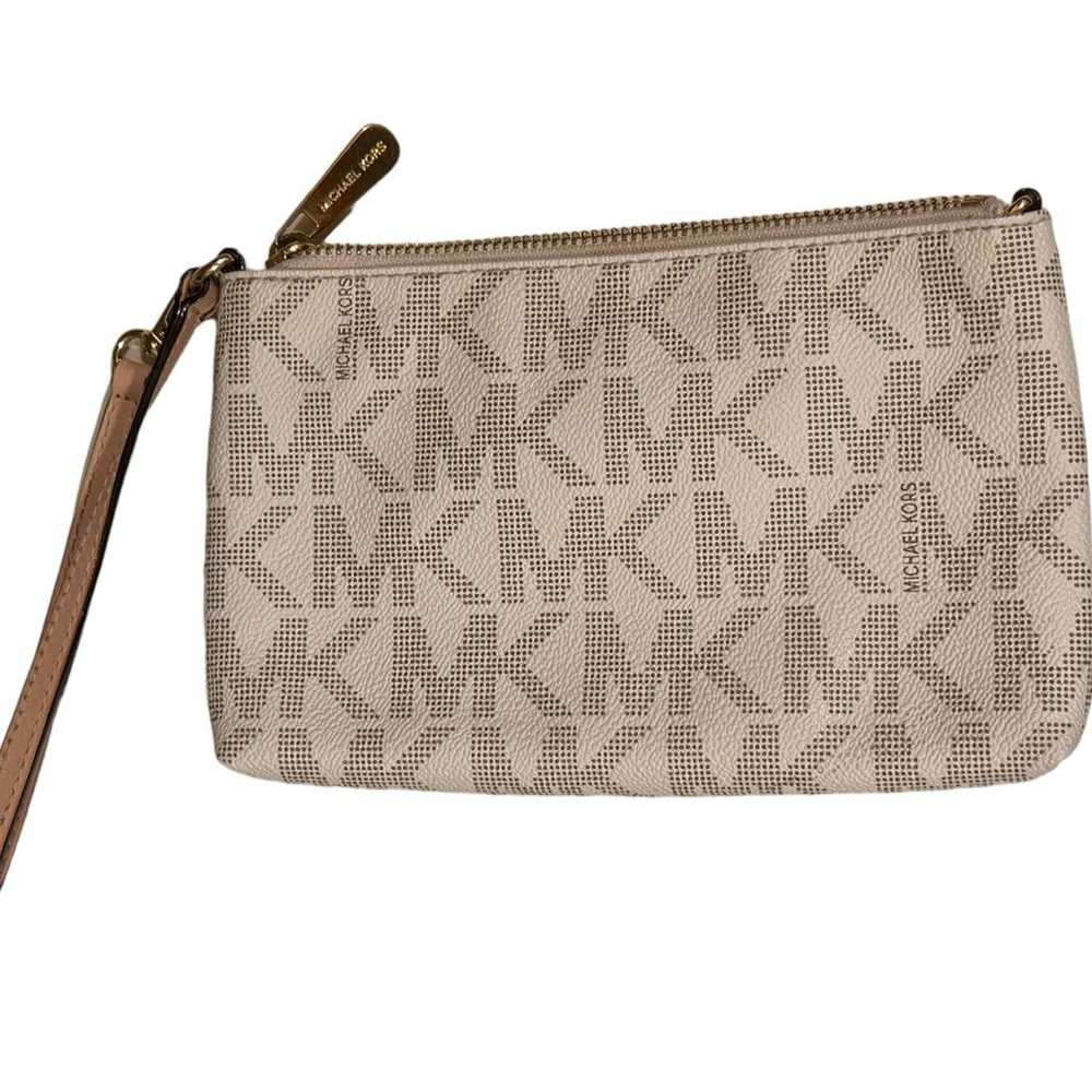 MICHAEL KORS MK Beige Jet Set Belt Bag Purse Zip … - image 3