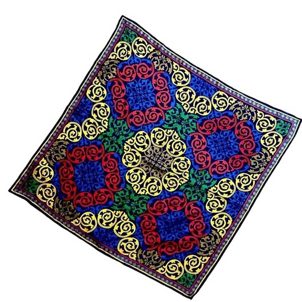 Vintage Ellen Tracy Silk Geometric Scarf - image 4