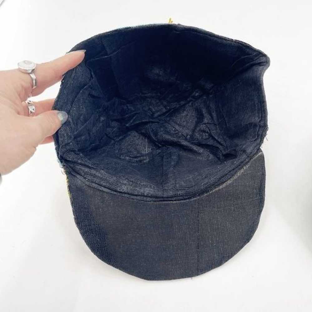 Vintage Black Elephant Embroidery Hat Unisex One … - image 2