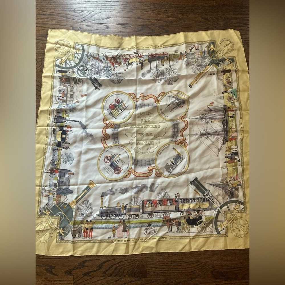 HERMES Silk Carre 90 Wonderful Paris Scarf “Les m… - image 2