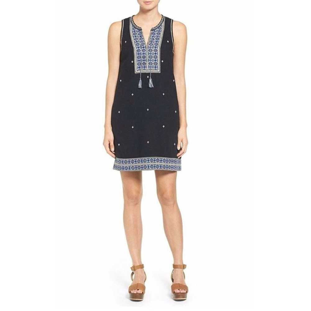 Madewell Embroidered Suncoast Mini Shift Dress Na… - image 1