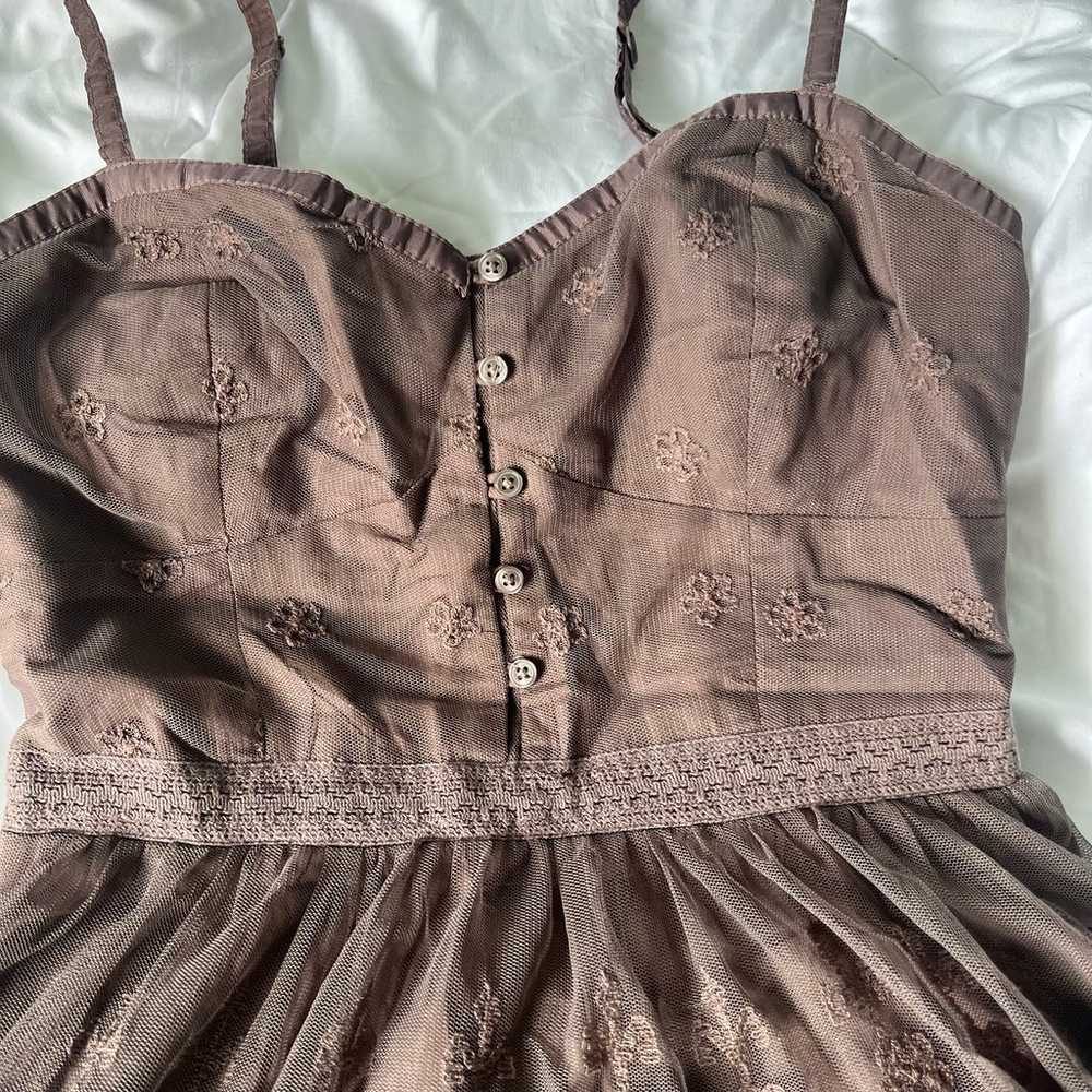 y2k brown lace dress  Brand: american eagle outfi… - image 3