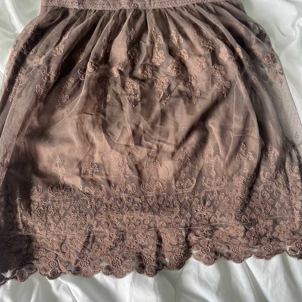 y2k brown lace dress  Brand: american eagle outfi… - image 4