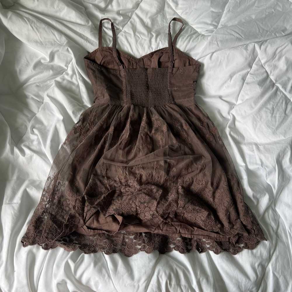 y2k brown lace dress  Brand: american eagle outfi… - image 6