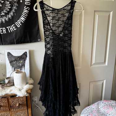 Free people black lace maxi - image 1