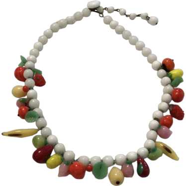 Japan Glass Bead & Glass Fruit Necklace