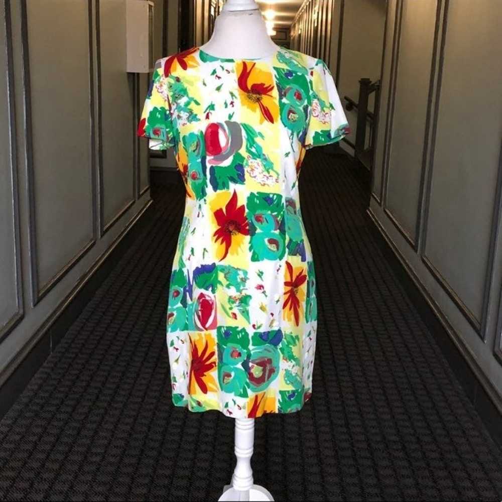 Vtg Tropical Floral Vacation dress - image 2