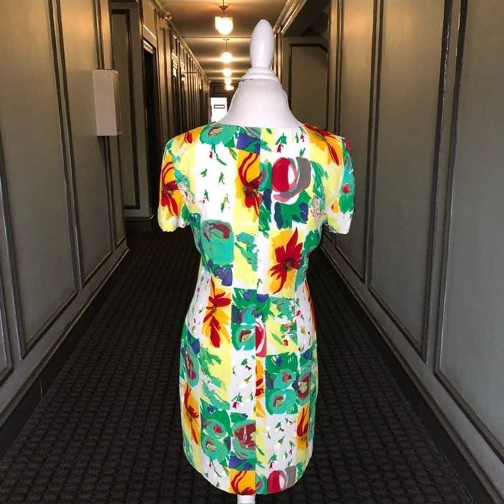 Vtg Tropical Floral Vacation dress - image 5