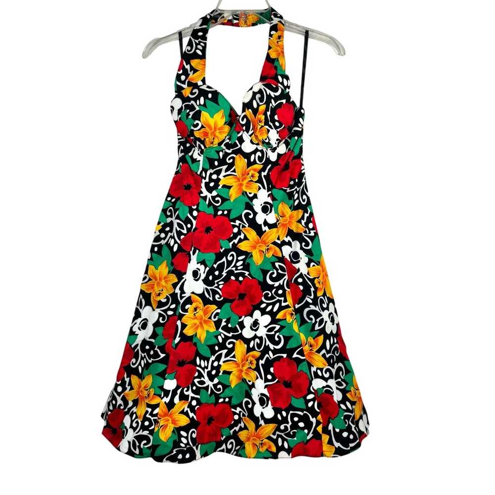 VTG 90s DBA-LA Floral Halter Dress - image 12