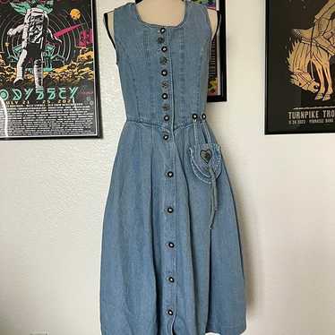 denim dress with an adorable removable change pur… - image 1