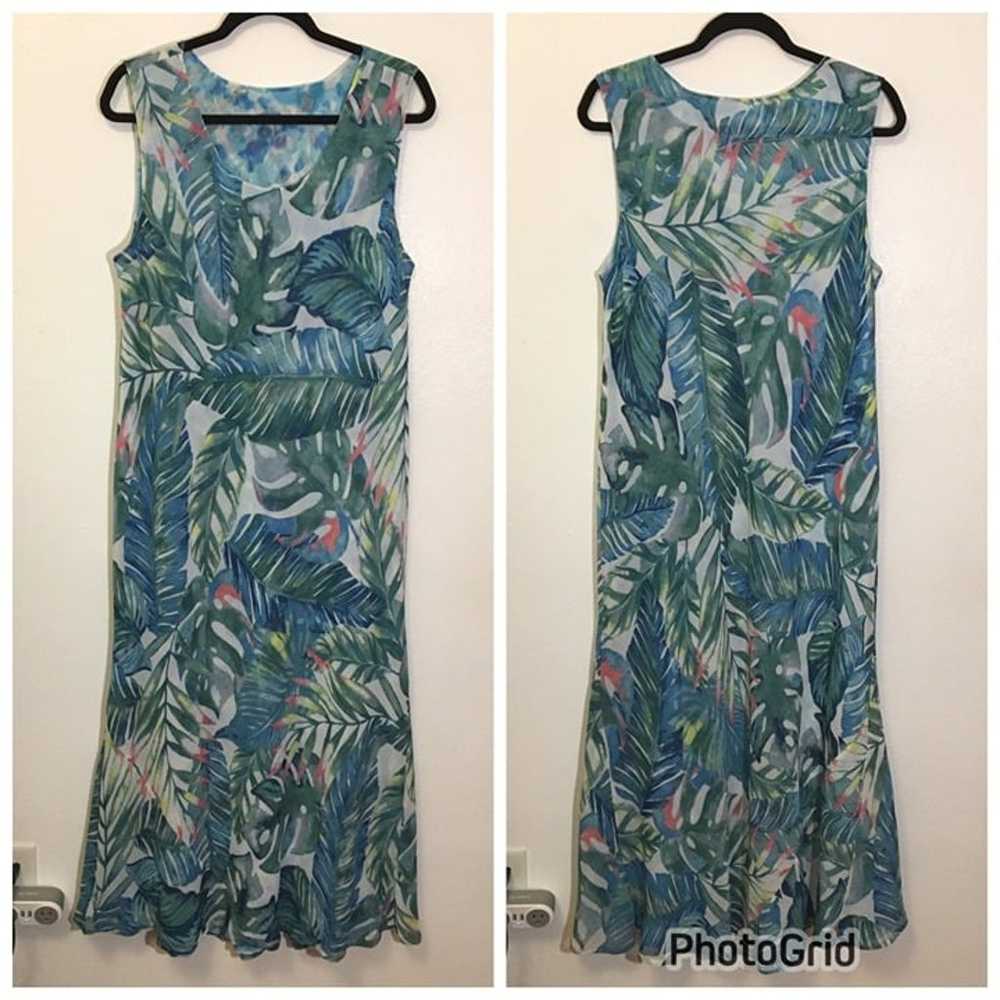 Vintage 90's REVERSIBLE Floral Maxi Long Line Dre… - image 3