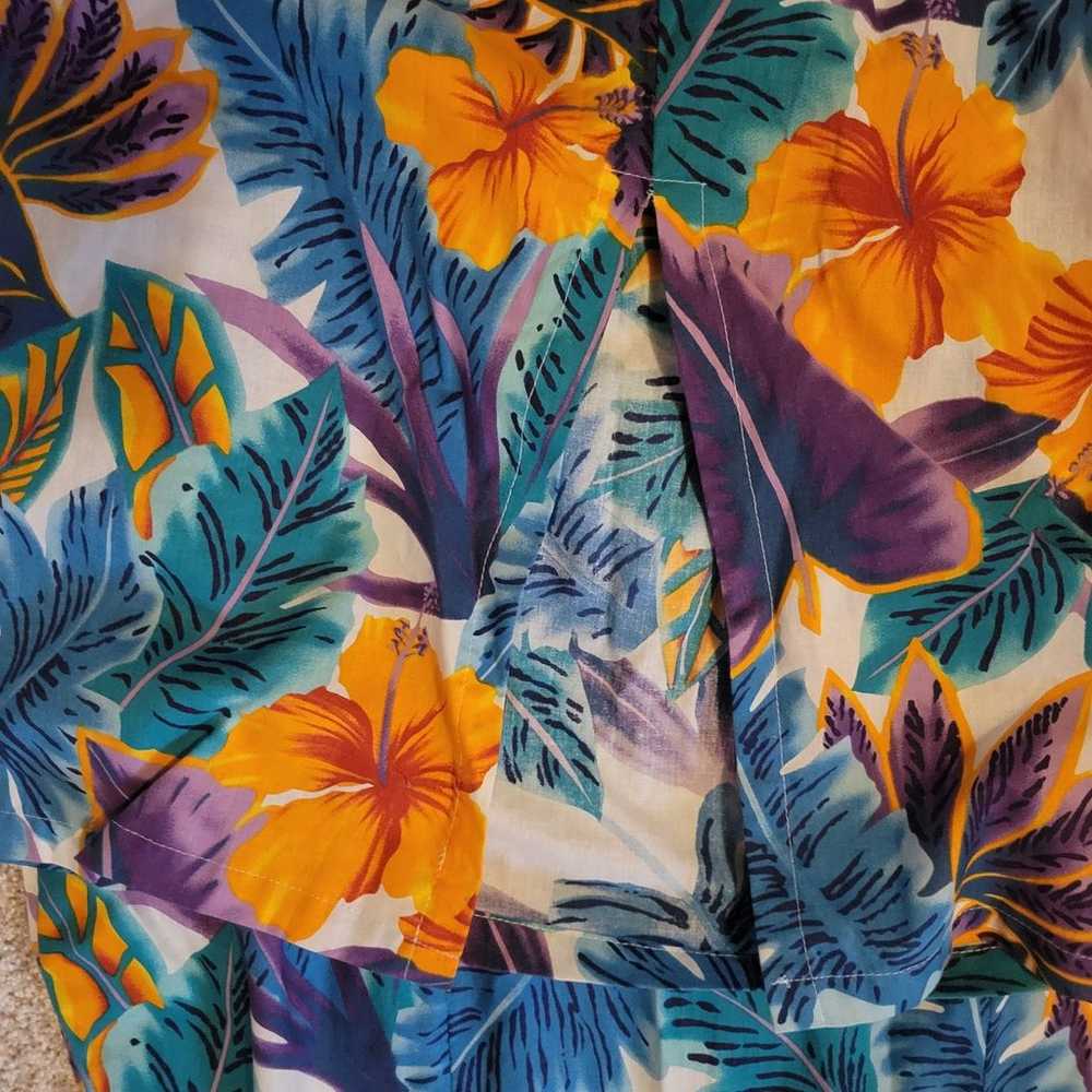 Vintage Hawaiian Aloha Maxi Dress XL - image 4