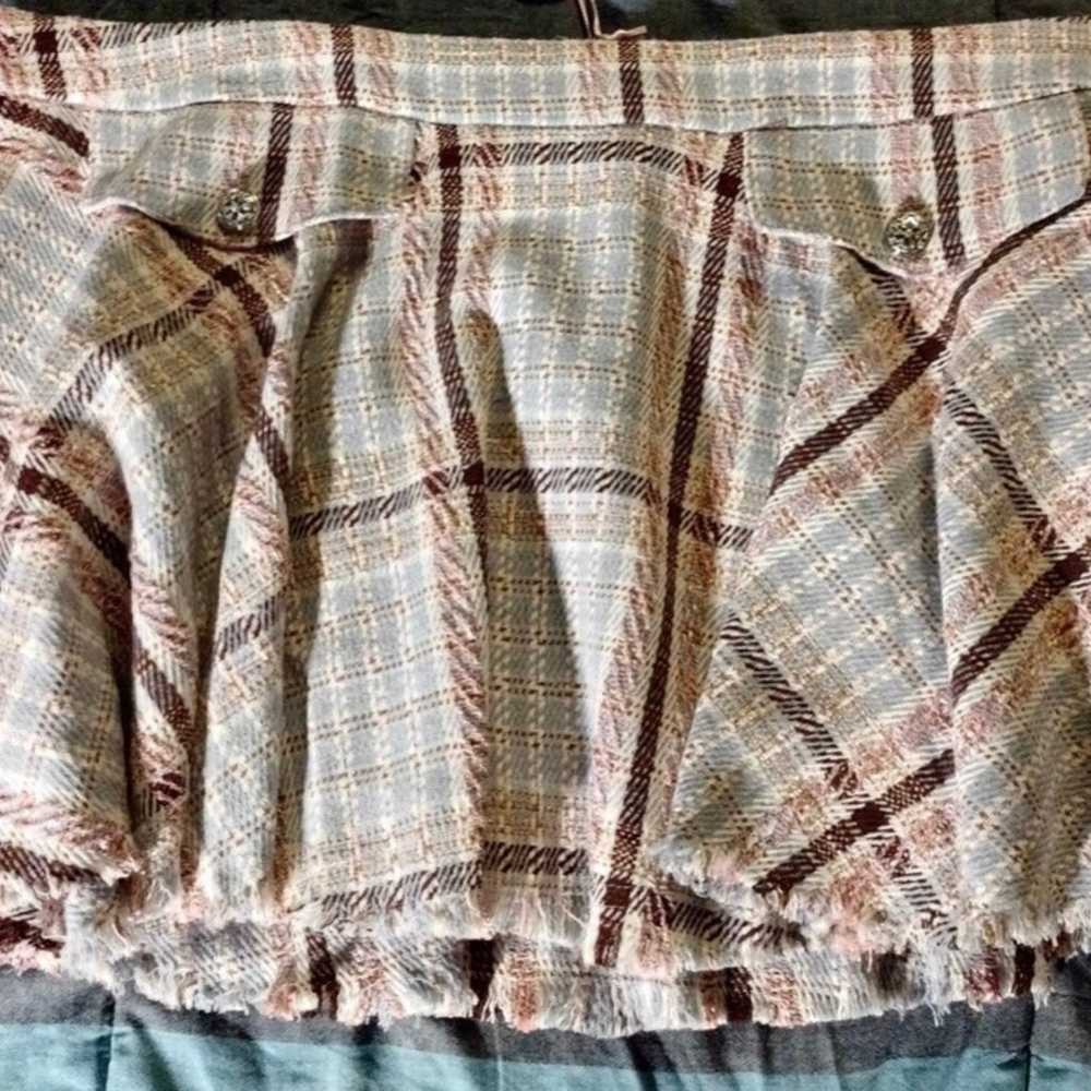 Plus size plaid tweed skirt 2x - image 8