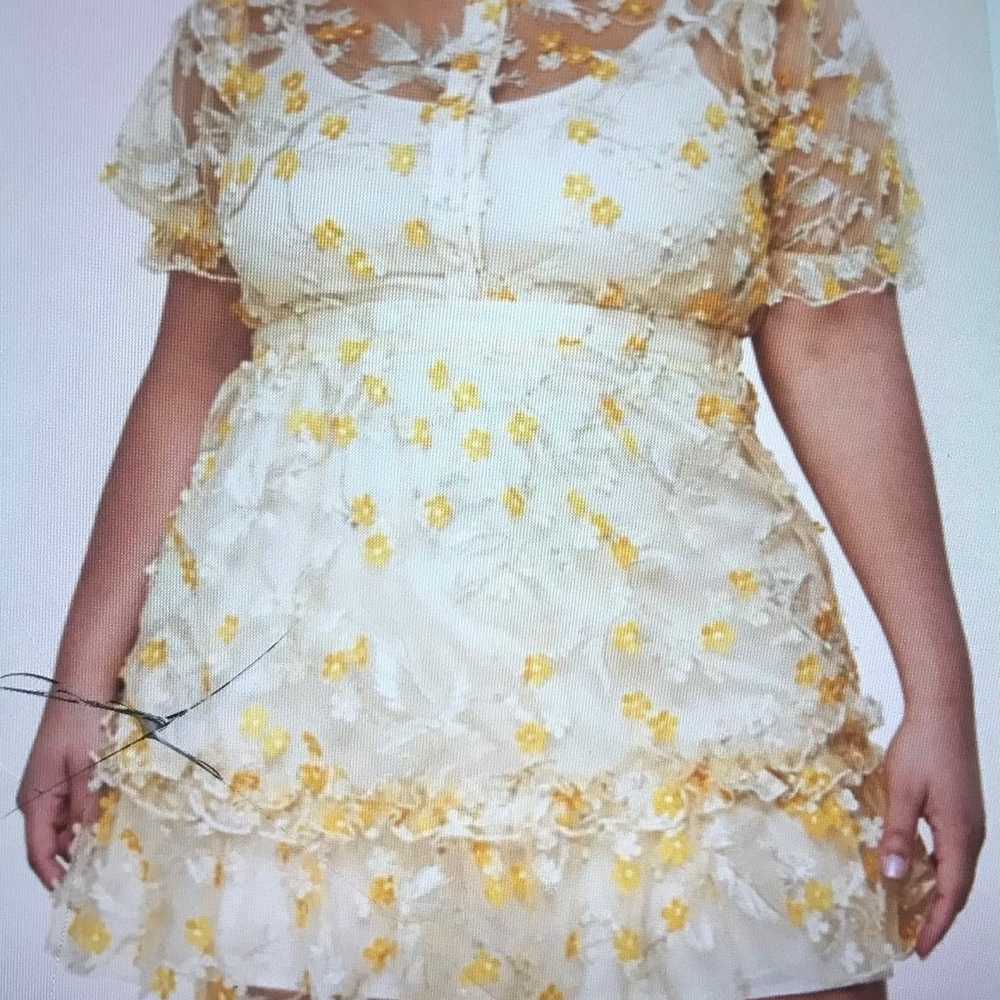 Plus size mesh floral dress 2x - image 7