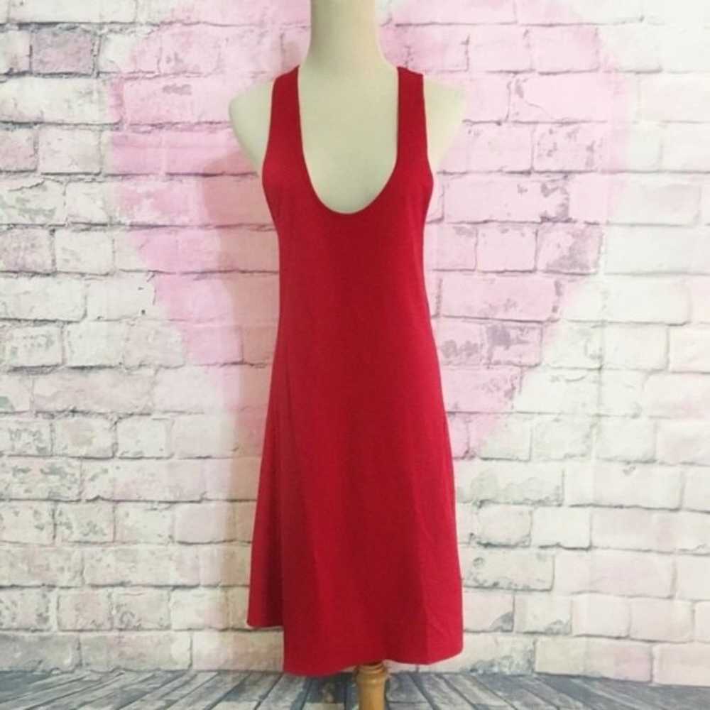 Vintage Express Tricot red knit tank dress sz XS - image 1