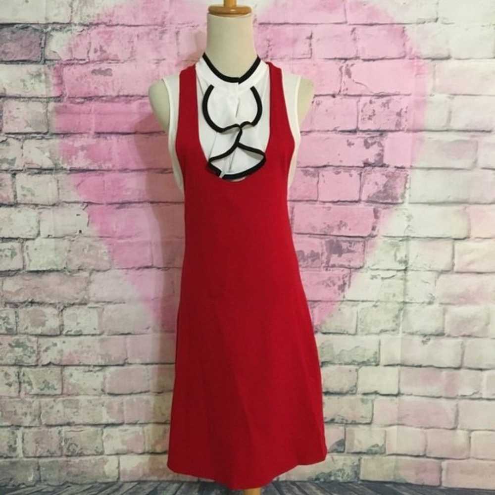 Vintage Express Tricot red knit tank dress sz XS - image 7