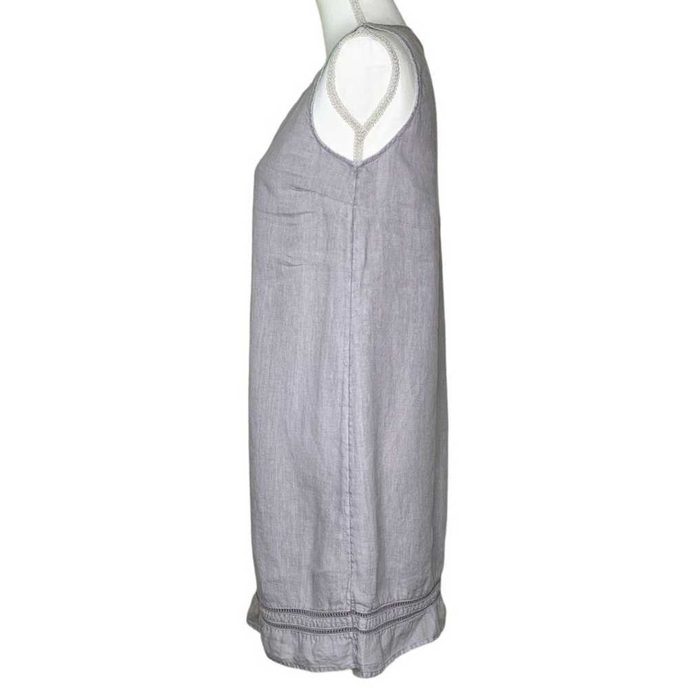 Sigrid Olsen 100% Linen Vintage Look V Neck Sleev… - image 2