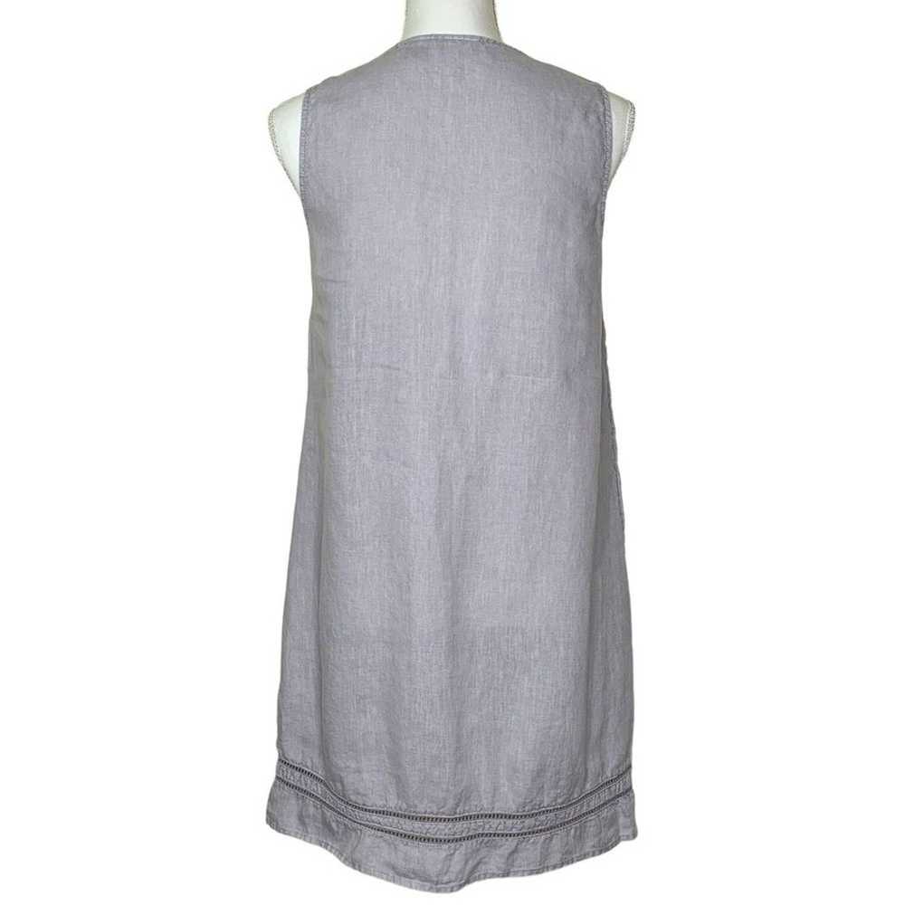 Sigrid Olsen 100% Linen Vintage Look V Neck Sleev… - image 3