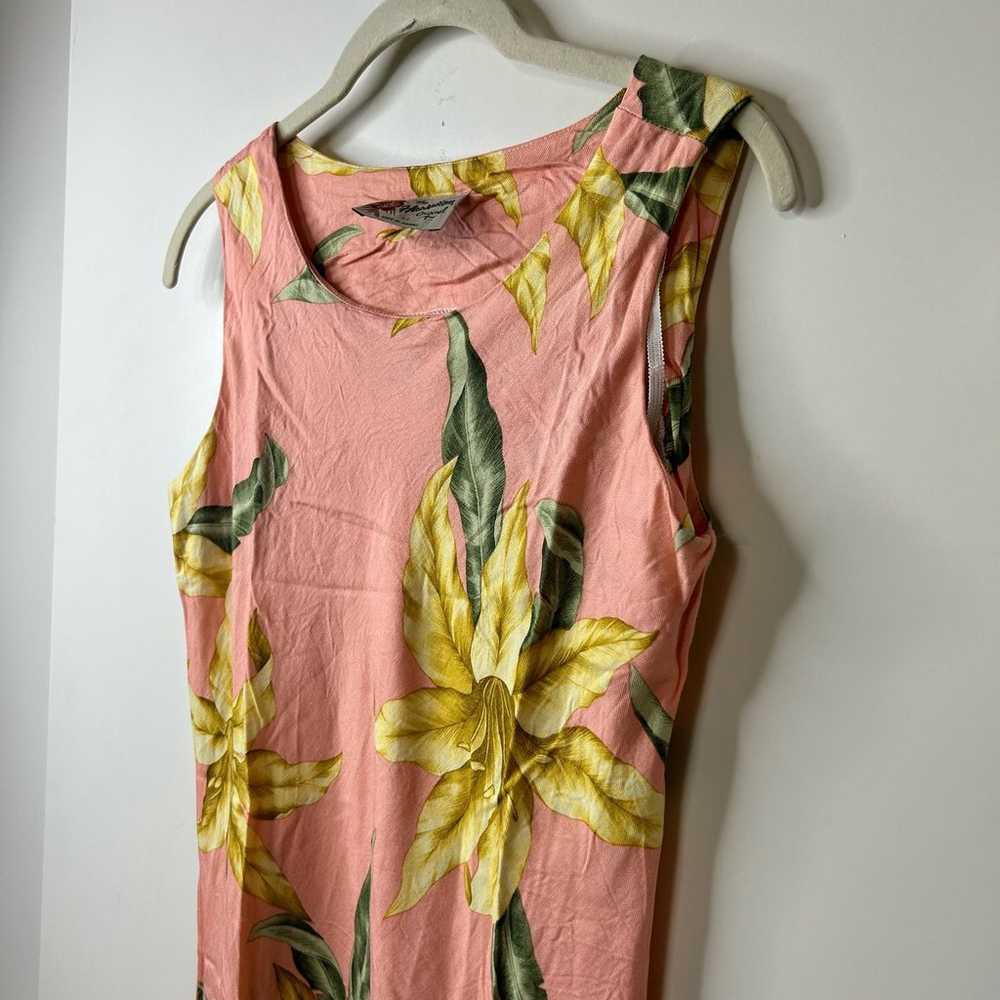 VINTAGE Hilo Hattie Made in Hawaii Pink Tropical … - image 4