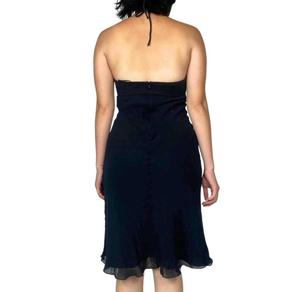 Vintage 2000s Y2k Express Black Halter Dress - image 4