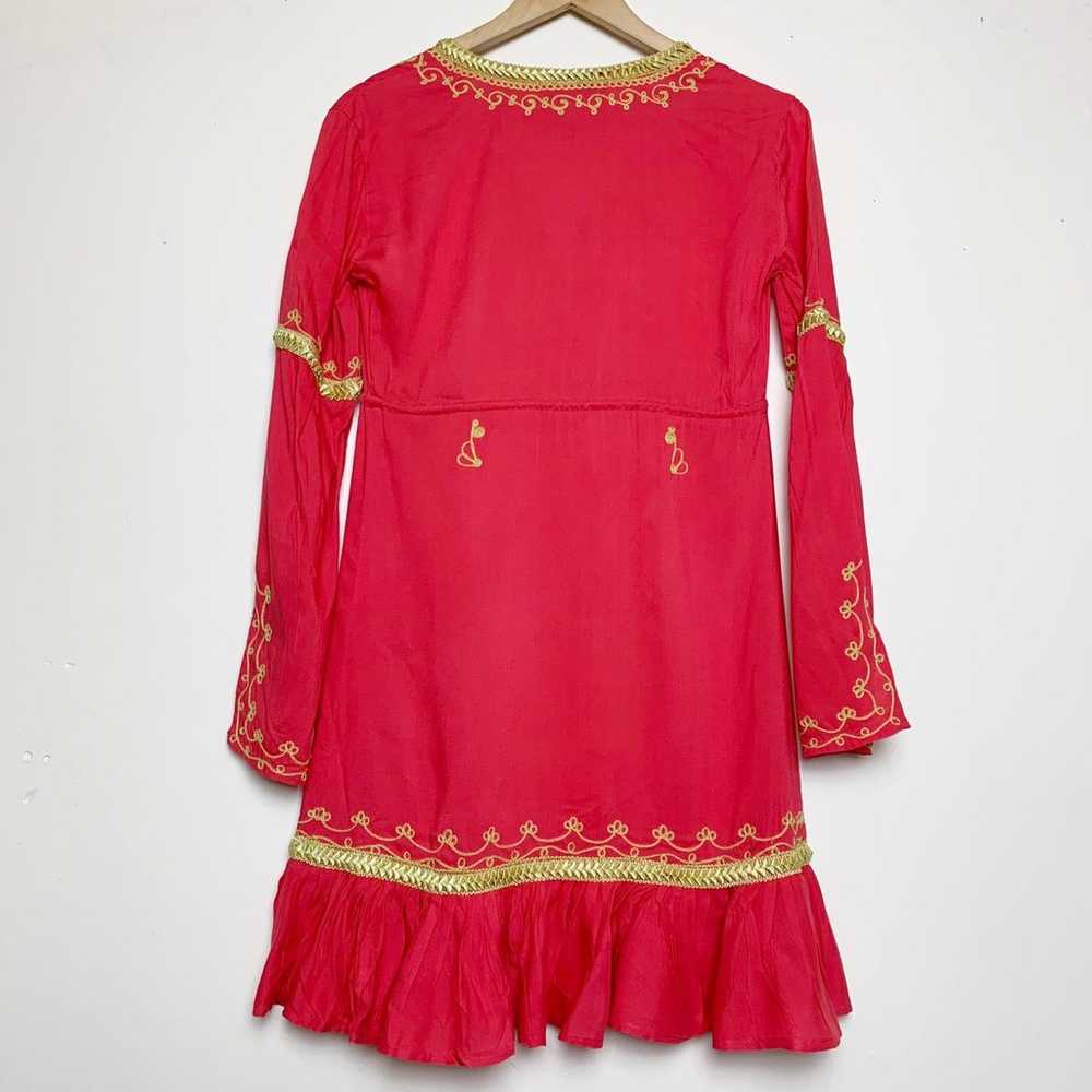 Vintage 90’s Coral Embroidered Mini Dres - image 2