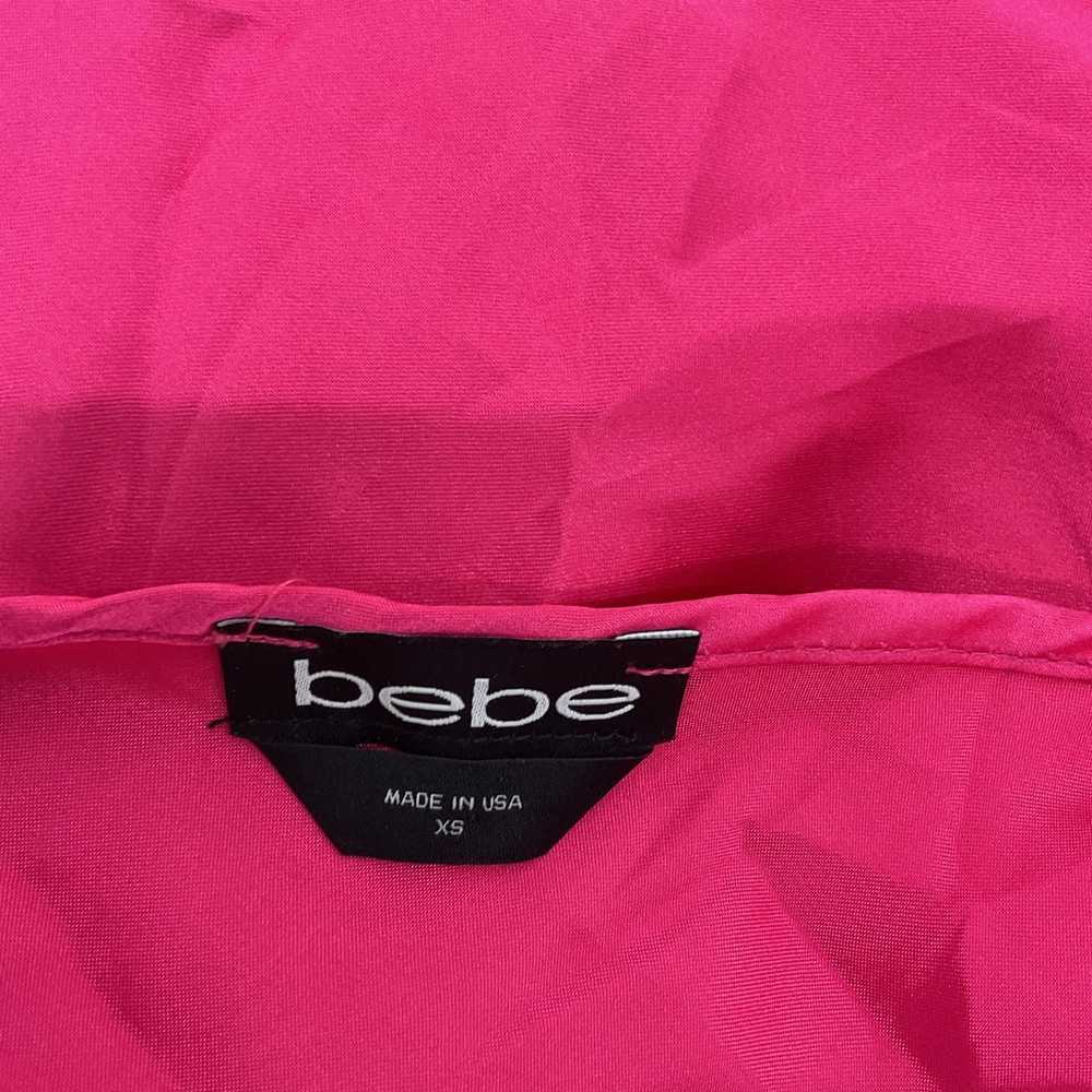 Vintage Made in USA Bebe Women's Hot Pink Maxi Ba… - image 3