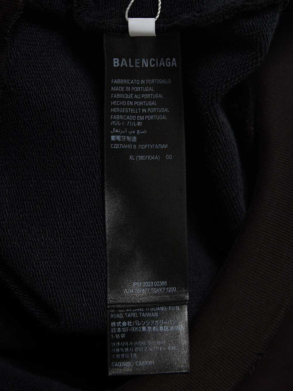 Balenciaga Black Distressed No Logo Printed Cotto… - image 4