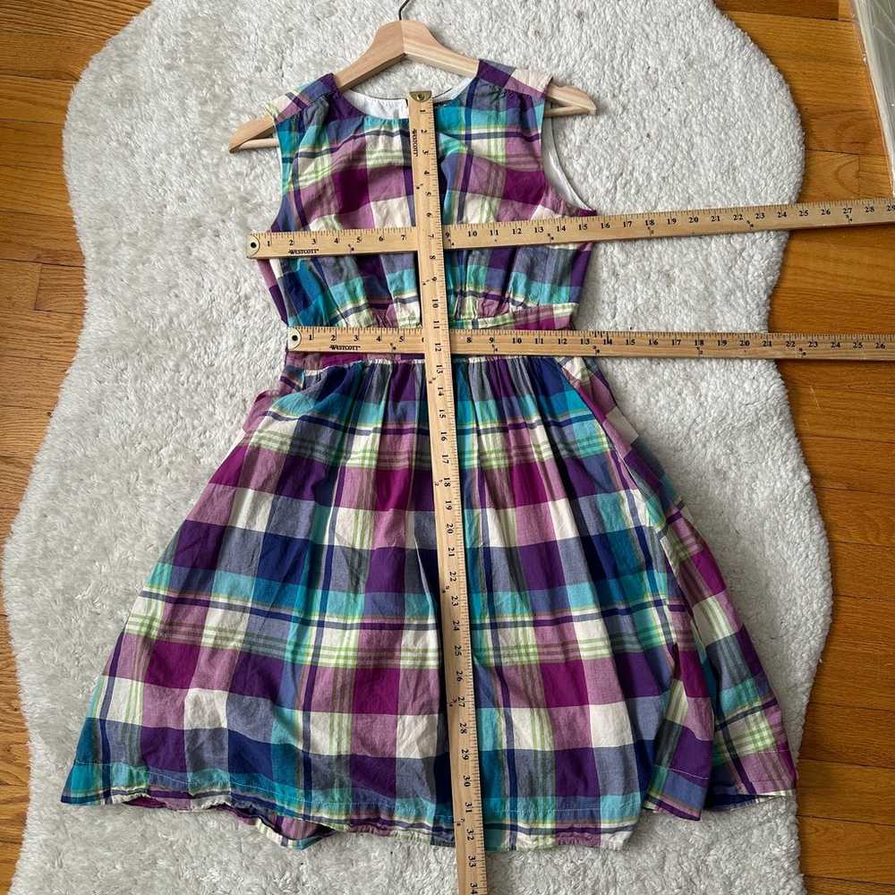 Emily And Fin Modcloth Cotton Plaid Retro Dress X… - image 11