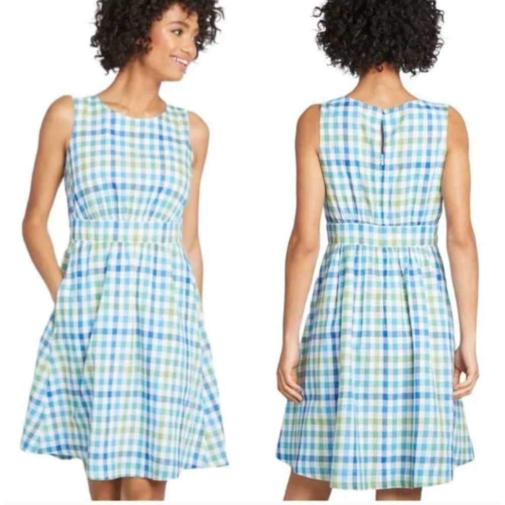 Emily And Fin Modcloth Cotton Plaid Retro Dress X… - image 12