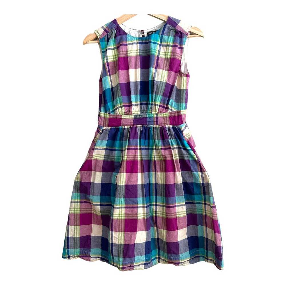 Emily And Fin Modcloth Cotton Plaid Retro Dress X… - image 3