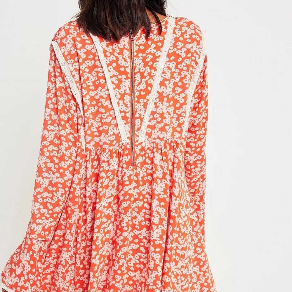 Free People Like You Best Red Floral Printed Ruff… - image 4