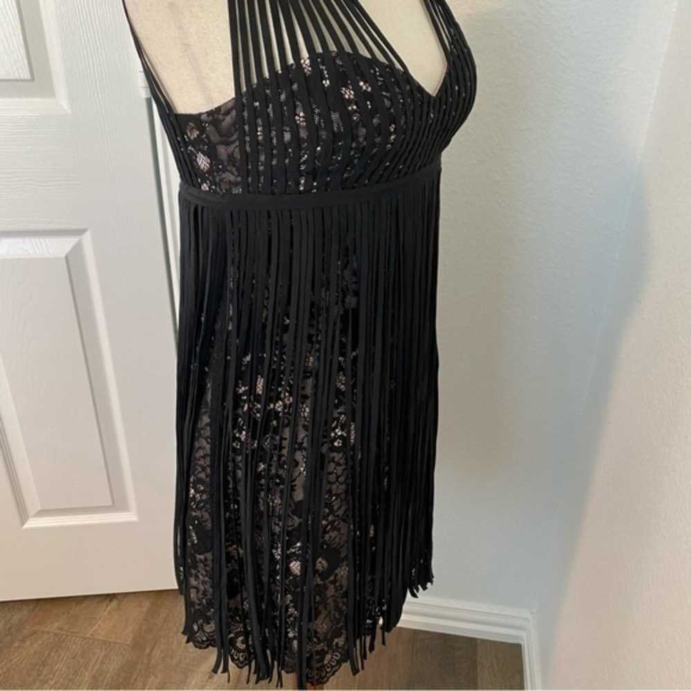 BCBG Maxazria LBD Mini Party Dress Silk Straps Ov… - image 10