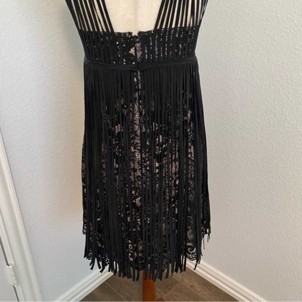 BCBG Maxazria LBD Mini Party Dress Silk Straps Ov… - image 11