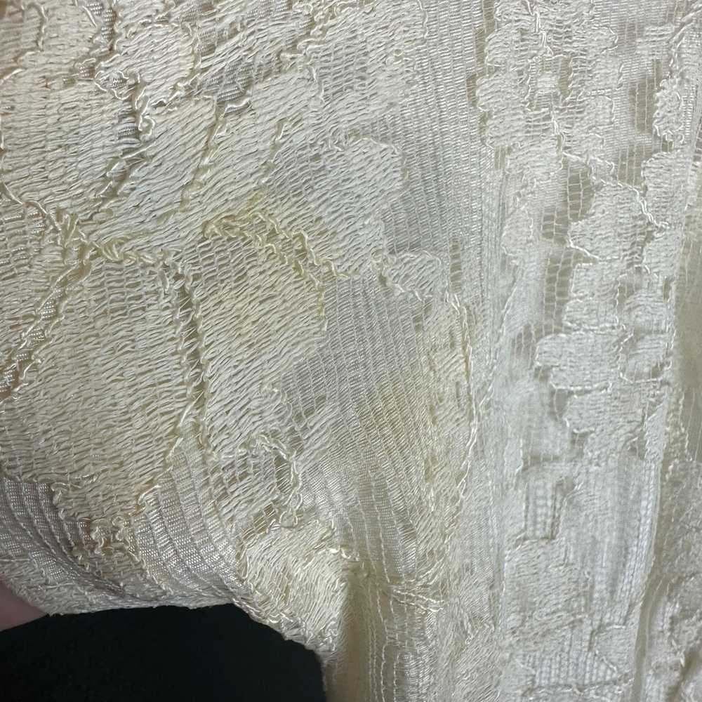 166. Handmade vintage ivory wedding/formal dress;… - image 3