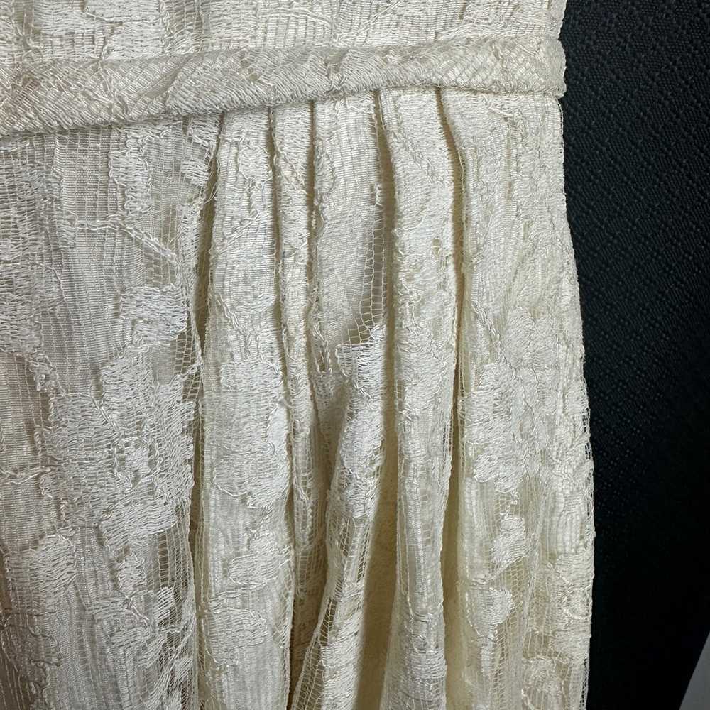 166. Handmade vintage ivory wedding/formal dress;… - image 9