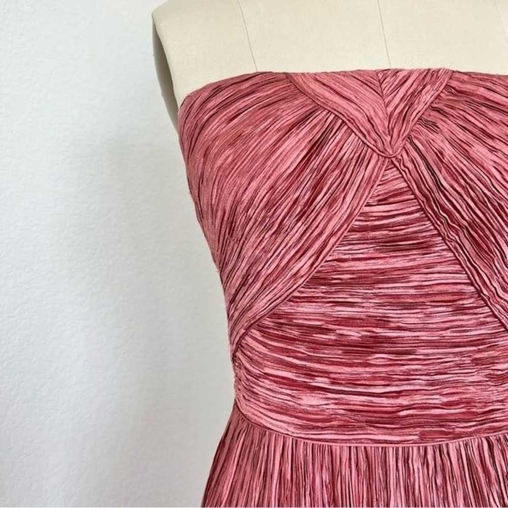 Mary McFadden Pleated Strapless Draped Floor Leng… - image 2