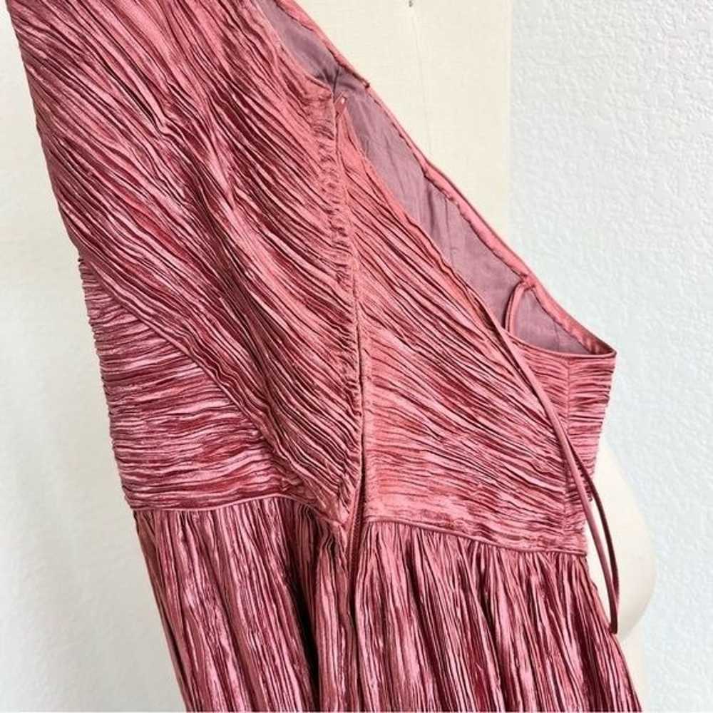 Mary McFadden Pleated Strapless Draped Floor Leng… - image 8