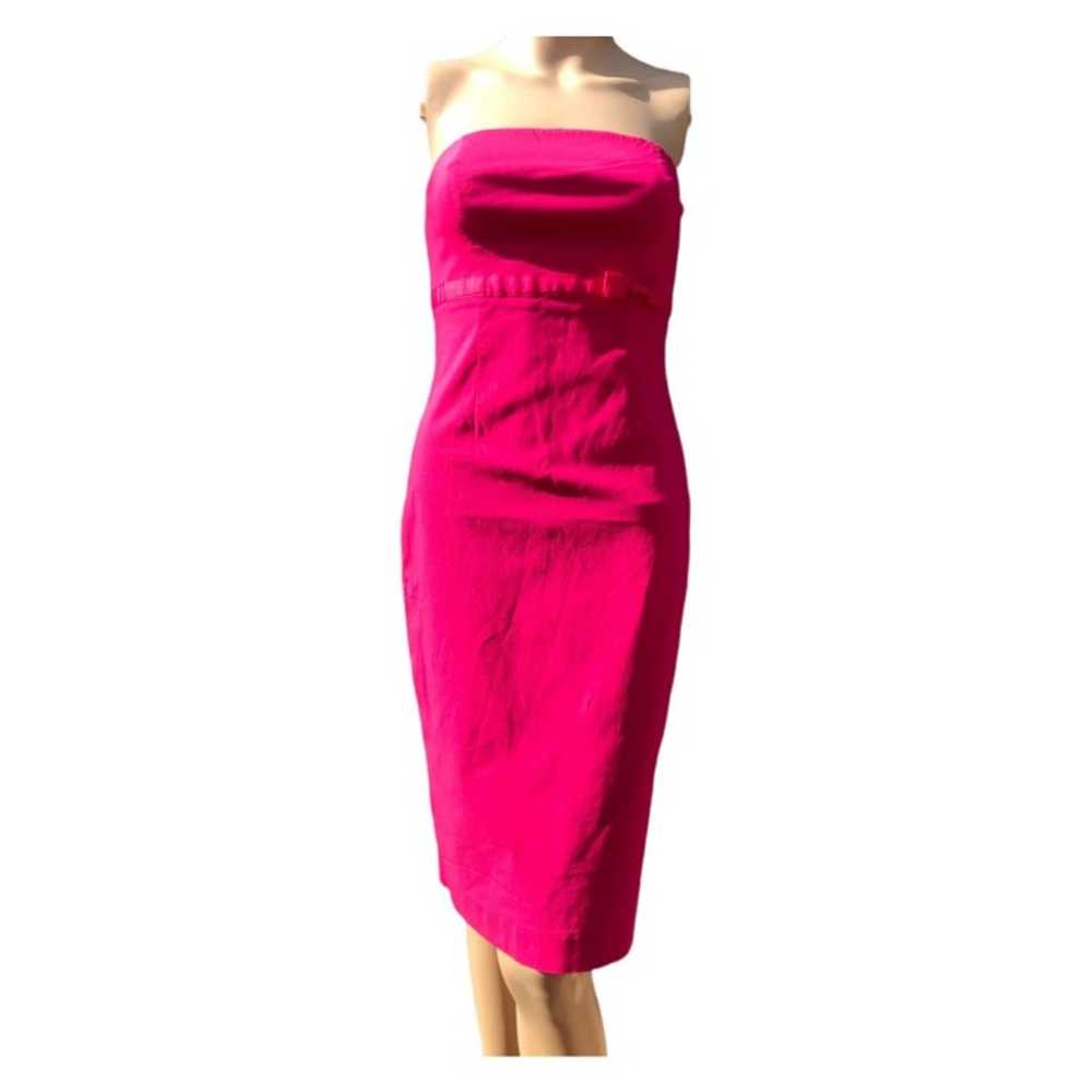 Express Stretch Vintage Fuchsia Pink Strapless Fi… - image 1