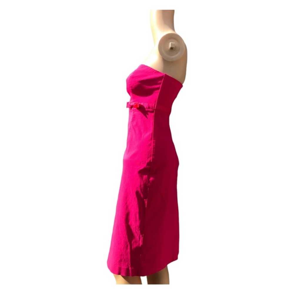 Express Stretch Vintage Fuchsia Pink Strapless Fi… - image 4