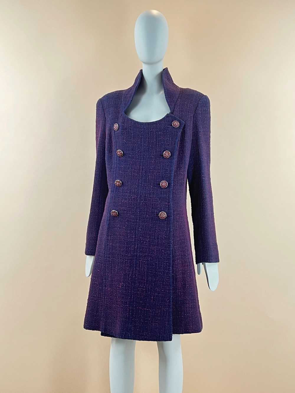 Product Details Paris/Bombay Purple Tweed Coat - image 4