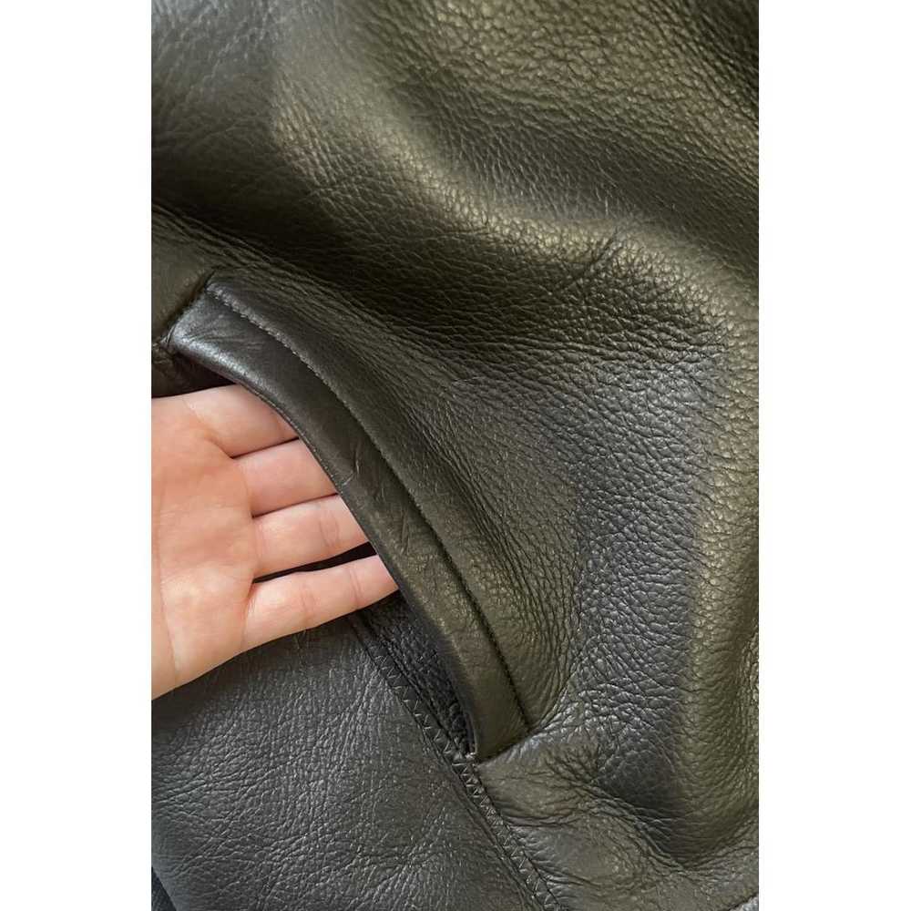 Hermès Leather biker jacket - image 5