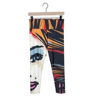 Volt Design No 271 Ode Face Abstract Print Leggin… - image 1