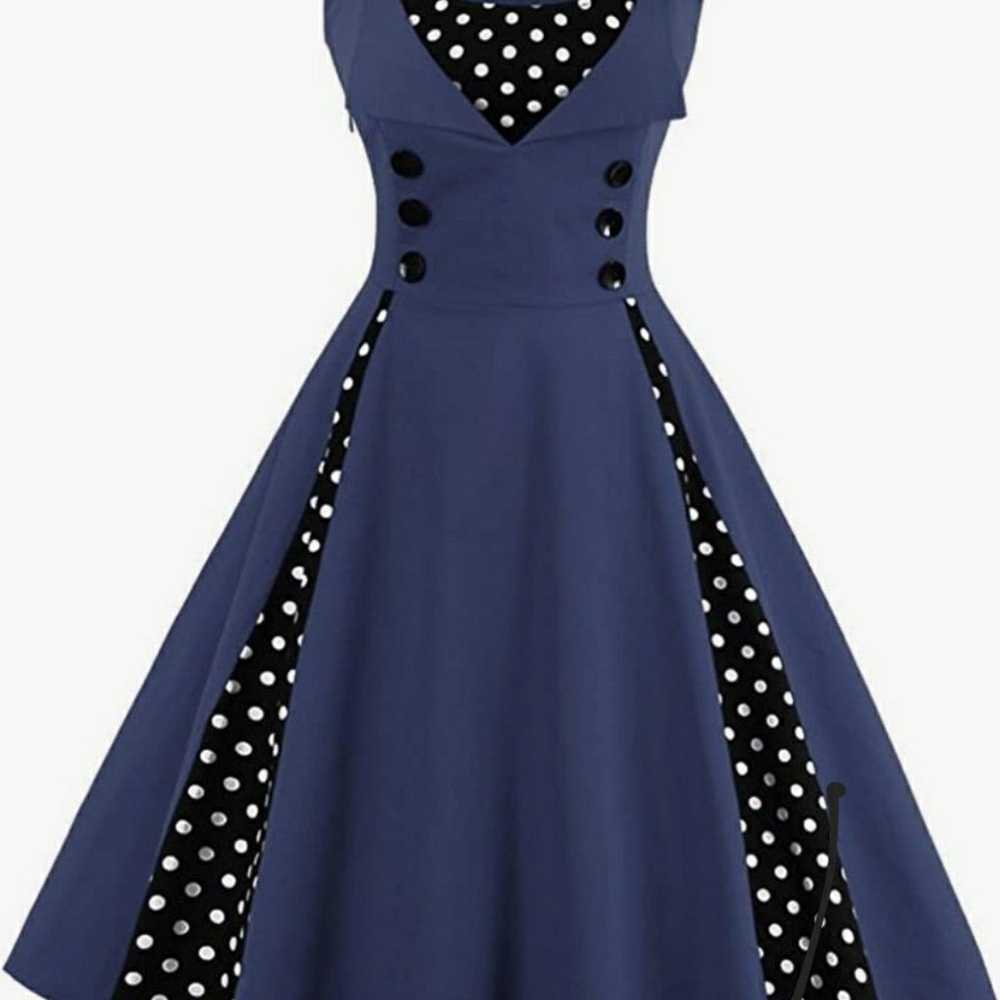 Blue vintage swing rockabilly  dress - image 1