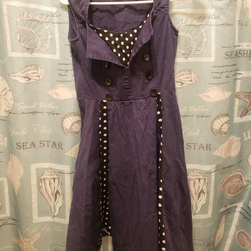 Blue vintage swing rockabilly  dress - image 3