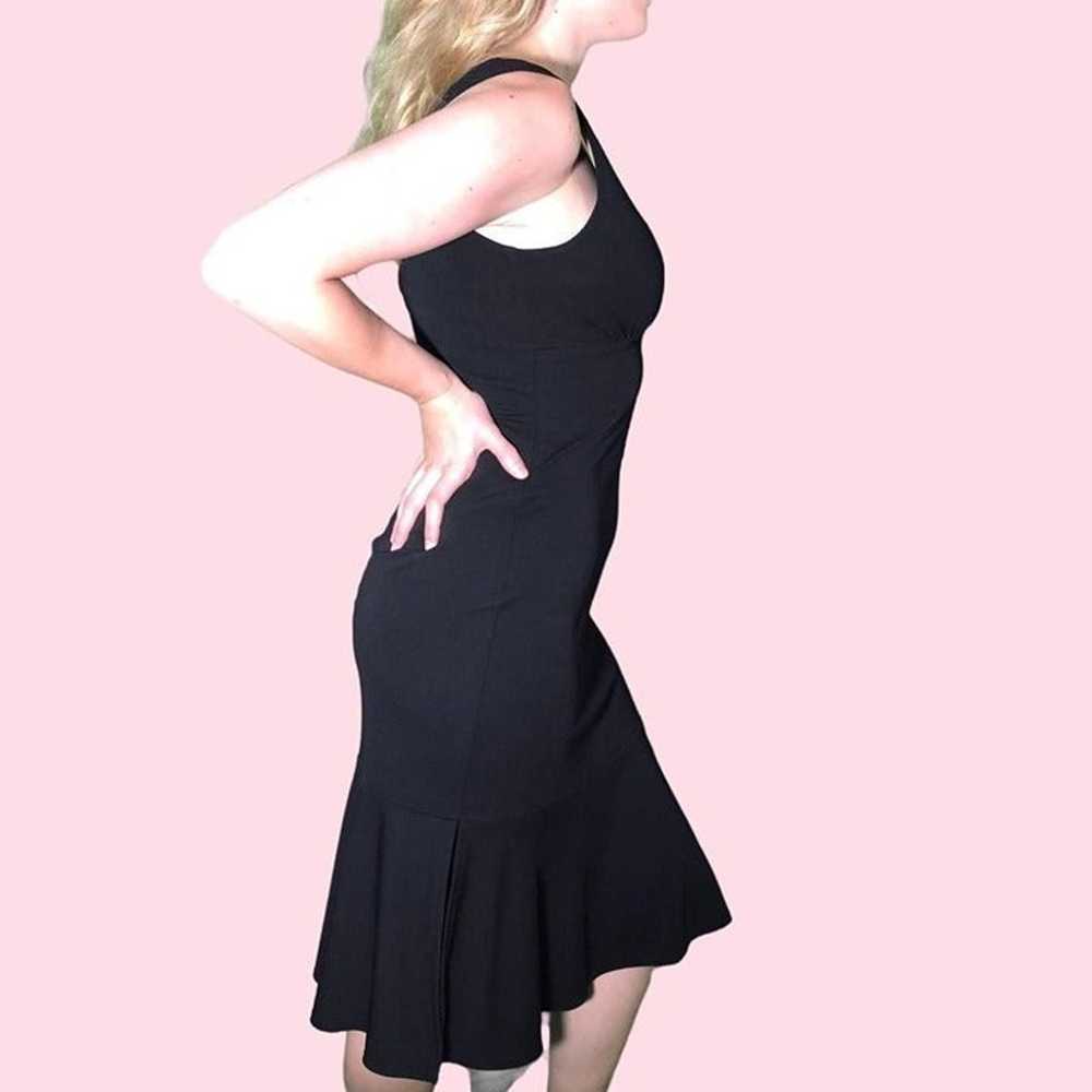 Vintage 90s / Y2K Black Midi Dress - image 2