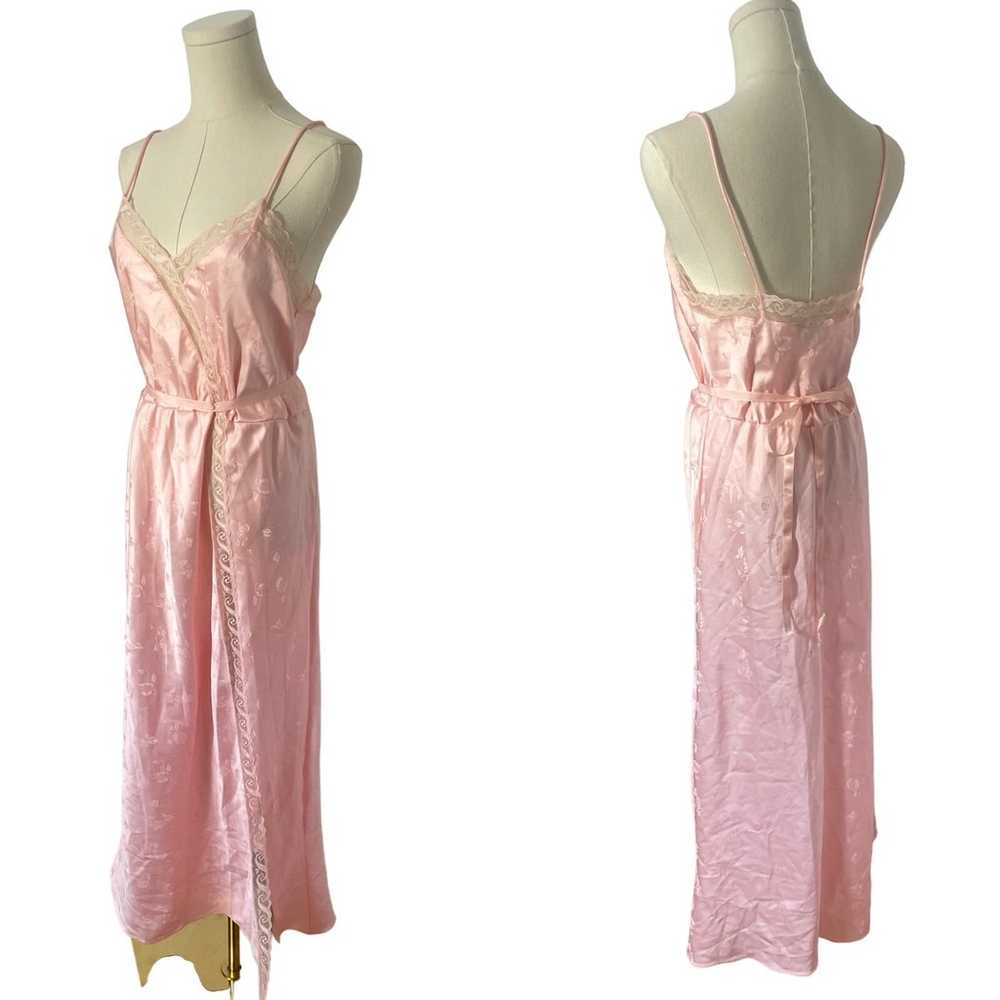 Vintage 1970's Baby Pink Lingerie Slip Dress | Sm… - image 1