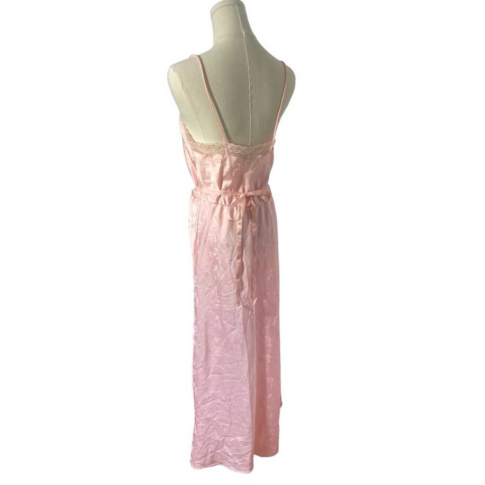 Vintage 1970's Baby Pink Lingerie Slip Dress | Sm… - image 4