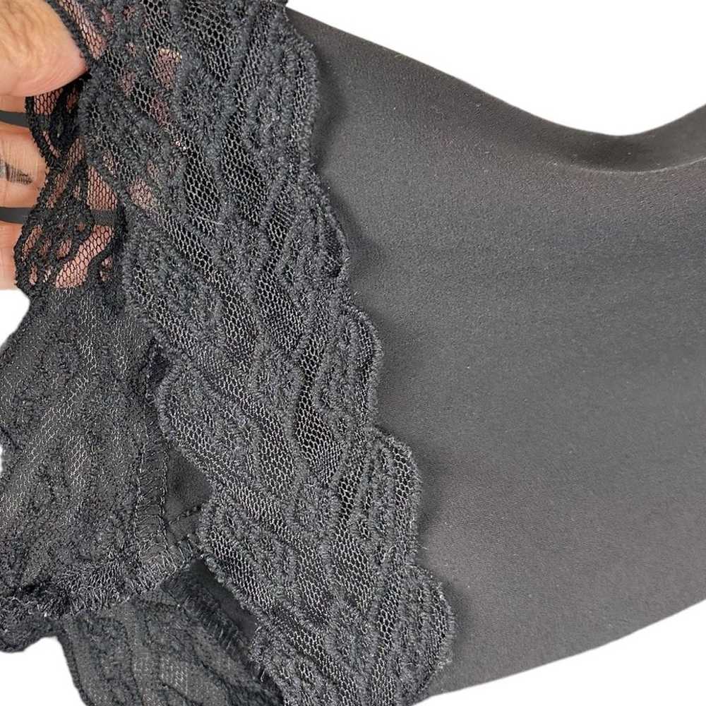 ASTR Black Lace 3/4 Sleeve Scoop Neck Shift Mini … - image 7