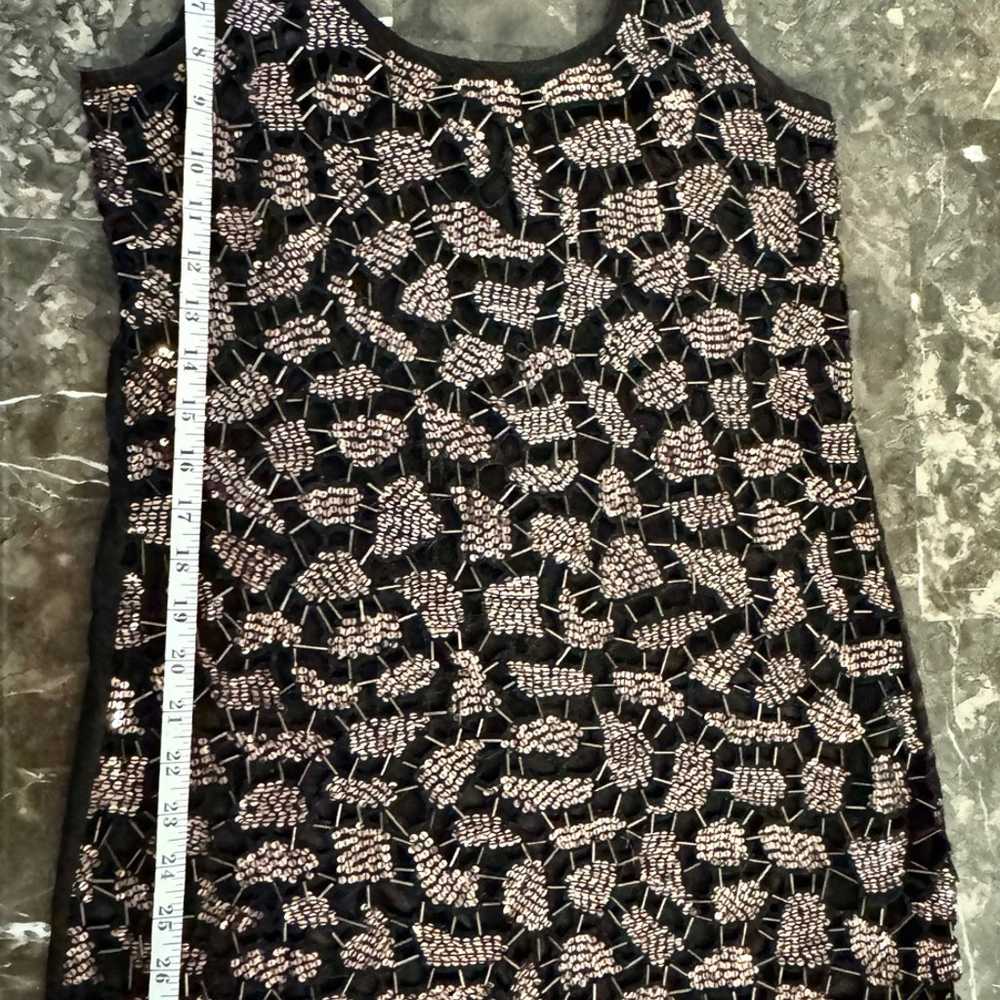 Sz 6 1990’s Guess Rose Gold Black Sequin Mini Shi… - image 12