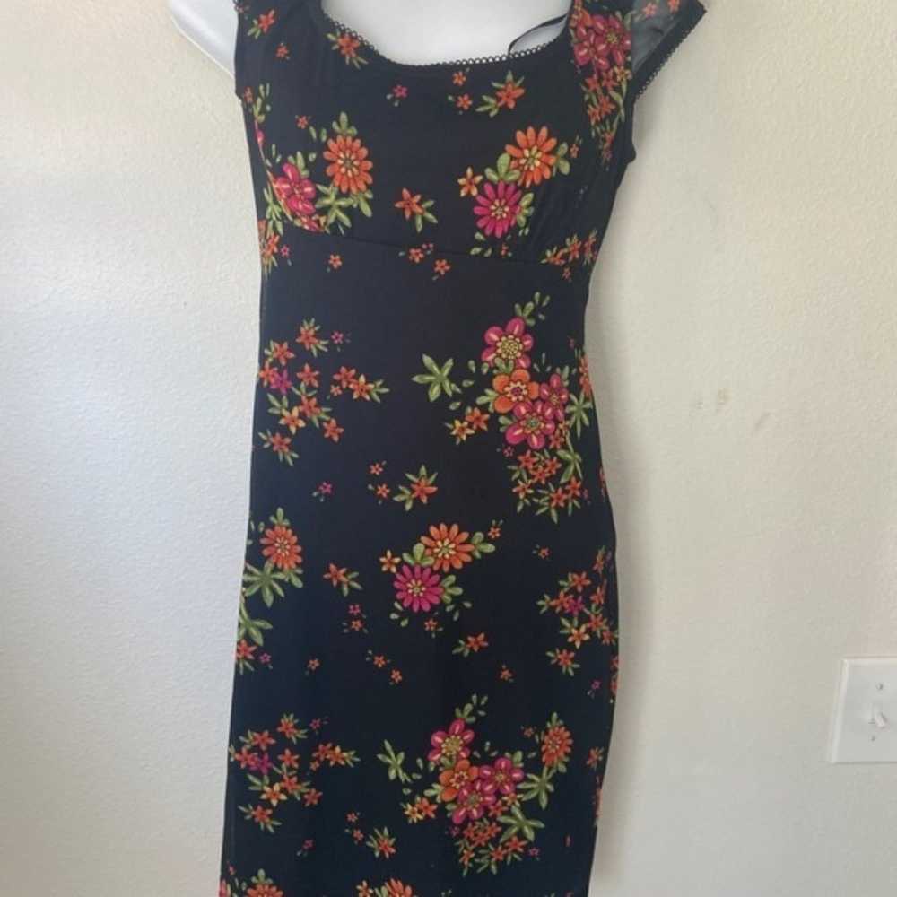 Vintage All that Jazz Black Floral Dress - image 4